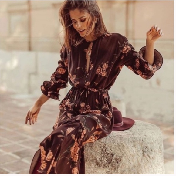 NWT Johanna Ortiz H&M‎ Collaboration Red Carpet floral Dress Sz Small - Picture 2 of 16